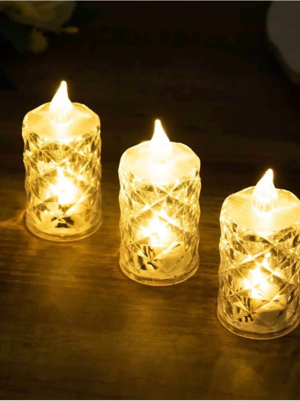 12Pack LED 3” Flameless Votive Candle Set